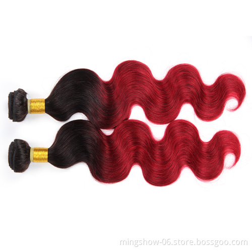 Remy Peruvian hair 1b 99j bundles with closure